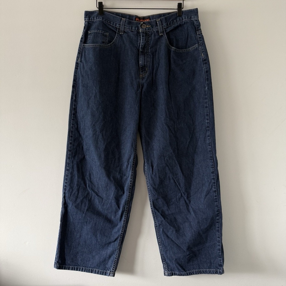 Vintage Anchor Blue Beyond Baggy Jeans Mens 36x32 Relaxed 90s Skater Grunge